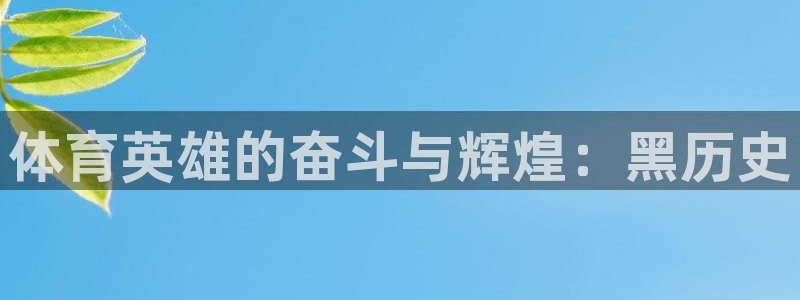 体育英雄的奋斗与辉煌：黑历史